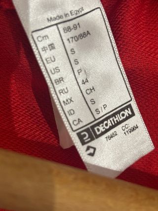 Camiseta deportiva Tarmak roja