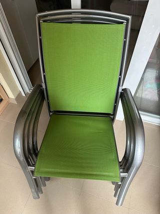 Sillas de jardín metal y tela