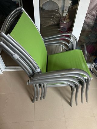 Sillas de jardín metal y tela