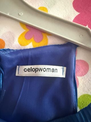 Top plisado azul talla S