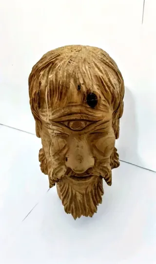 Testa Polifemo Scultura Legno