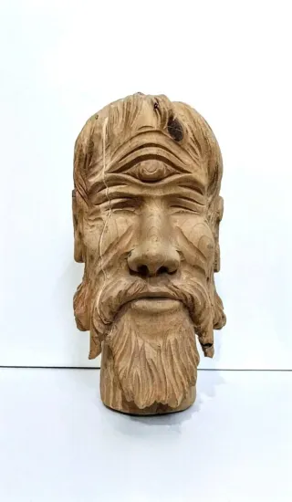 Testa Polifemo Scultura Legno