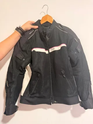 Chaqueta Moto Mujer Negra
