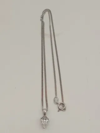 Collana donna argento 925 grumetta goccia zirocne