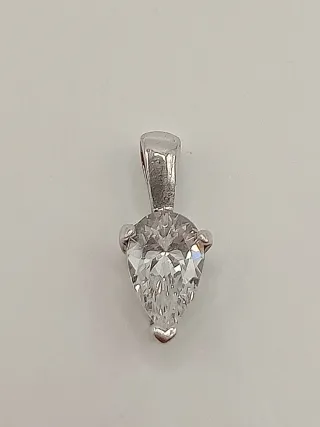 Collana donna argento 925 grumetta goccia zirocne