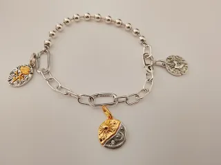 Pulsera eslabones y bolitas