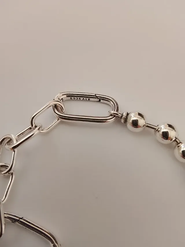 Pulsera eslabones y bolitas