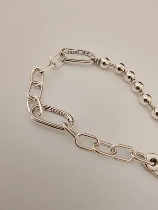 Pulsera eslabones y bolitas