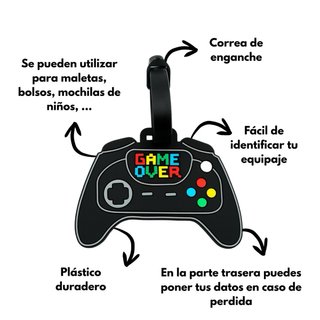 Etiqueta para maleta de mando de videojuego 2unid