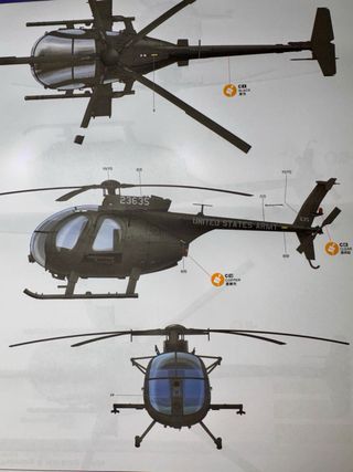 Maqueta 1/35 Kitty Hawk AH-6J/MH-6J