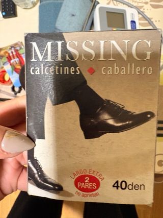 Calcetines caballero MISSING 40 den (2 pares)xcaja