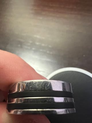 Anillo Adolfo Domínguez Acero y Negro