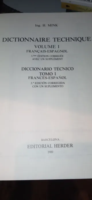Diccionario tecnico frances-español