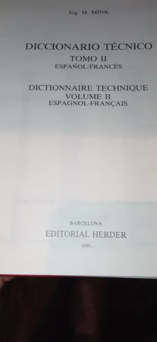 Diccionario tecnico frances-español