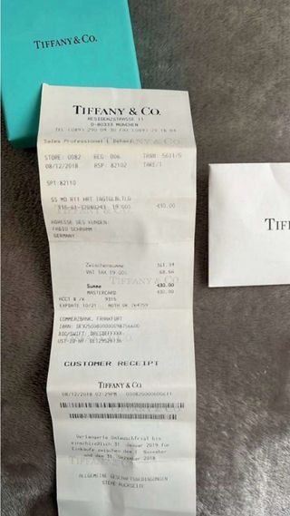 Collar Tiffany&Co Corazón Negro Plata