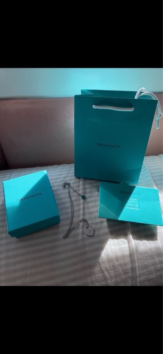 Collar Tiffany&Co Corazón Negro Plata