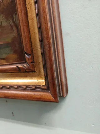 Dpinto olio su tavola con certificato misura 24x28