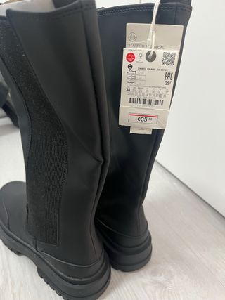 Botas altas negras mujer talla 38