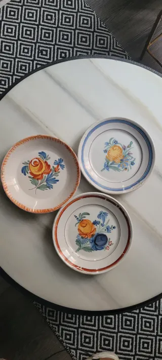 Confezione di 3 piatti antichi