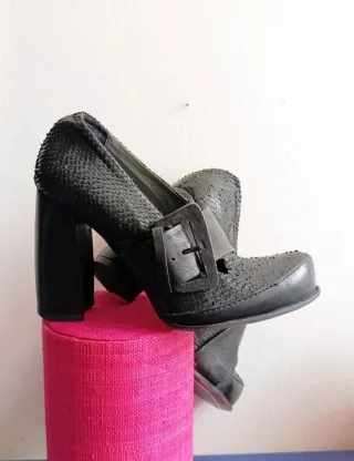 Ixos, Scarpe con tacco alto,10 cm, nere, fibbia,