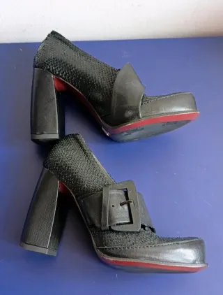 Ixos, Scarpe con tacco alto,10 cm, nere, fibbia,