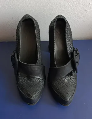 Ixos, Scarpe con tacco alto,10 cm, nere, fibbia,