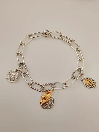 Pulsera eslabones y rayas