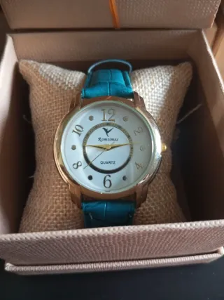 Reloj Romtimes Mujer Cuarzo Acero Dorado y Turques