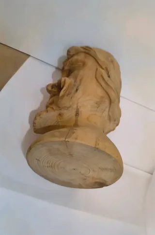 Testa Moro In Legno Scultura