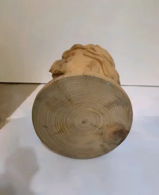 Testa Moro In Legno Scultura