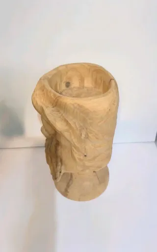 Testa Moro In Legno Scultura