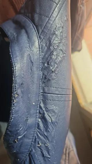 Giacca uomo ecopelle blu