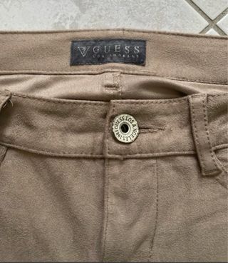 Pantaloni Guess scamosciati elasticizzati donna