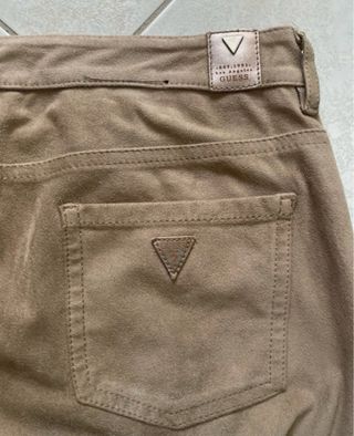 Pantaloni Guess scamosciati elasticizzati donna