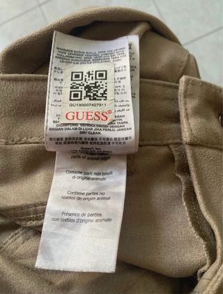 Pantaloni Guess scamosciati elasticizzati donna