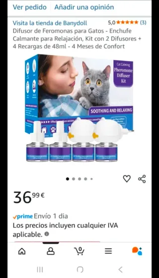 Kit Difusor y Recargas Feromonas Gatos