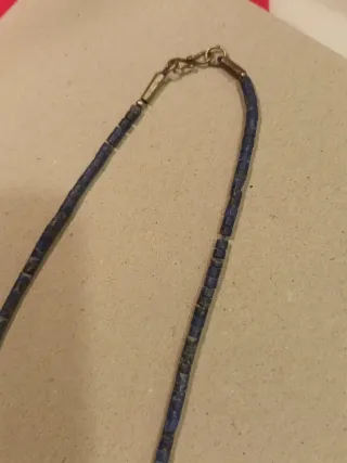 Collana vintage lapislazzuli e pietre verdi