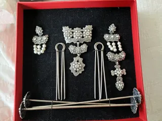 Aderezo Fallera Plata Modelo Barquillo