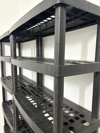 Conjunto de 2 Estanterías de plástico negras
