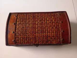 Bauletto portaoggetti/portagioie n legno e bambù