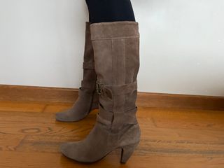 Stivali in camoscio marrone