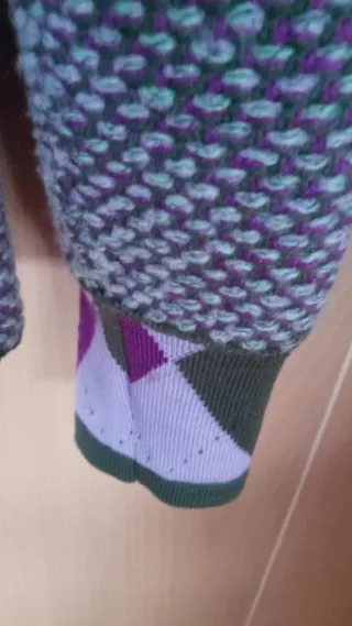 Americana punto gris y morado