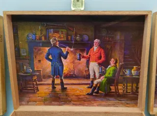 Lotto 3 Scatoline Portaoggetti in legno decorato