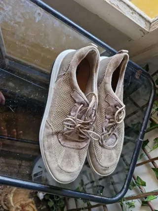 Zapatillas Geox Beige y Gris