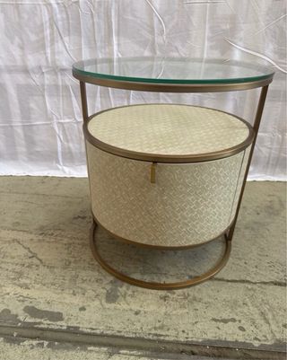 Comodino EICHHOLTZ beige e dorato