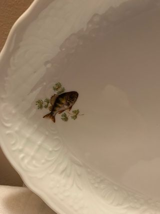 Piatto da portata pesce decorato