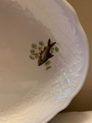 Piatto da portata pesce decorato