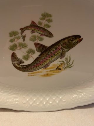 Piatto da portata pesce decorato