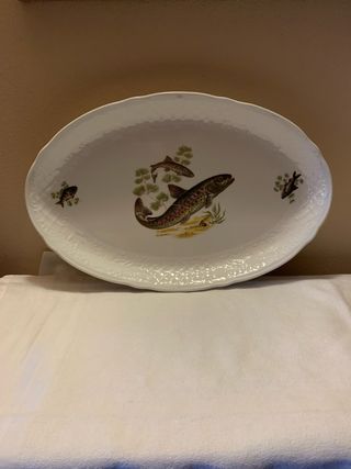 Piatto da portata pesce decorato