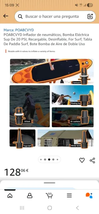 Pompa portatile per tavole da paddle surf